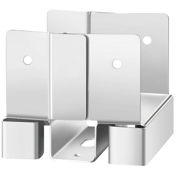 KFFKFF 4x4 Post Base 10 Pcs, Inner Dimensions 3.53x3.56inch/89.6x90.5mm Concrete Post Anchor, Durable Zinc-Plated Carbon Steel Brackets with 1-Inch Standoff, Suitable for Pergolas and Patio