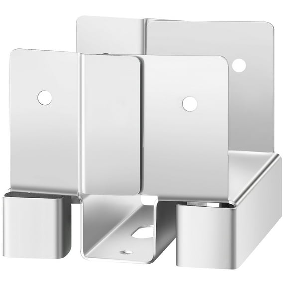 KFFKFF 4x4 Post Base 10 Pcs, Inner Size 3.53x3.56inch/89.6x90.5mm Concrete Post Anchor, Heavy-Duty Zinc-Plated Carbon Steel Posts Brackets