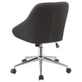 thumbnail image 5 of Nmkwnr Upholstered Faux Leather Office Chair with Wheels, Adjustable Desk Chair for Home Office, Dark Brown, 5 of 7