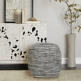 thumbnail image 2 of DecMode Gray Fabric Pouf, 2 of 9