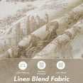 thumbnail image 2 of DriftAway Kitchen Curtains Toile Tier Linen Short Curtains Cafe 36 Inch Length for Living Room Bathroom Farmhouse French Country Vintage Printed Pattern Rod Pocket 2 Panels Beige, 2 of 8