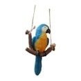 thumbnail image 2 of Figura de loro de jardín, decoración colgante, micropaisaje, lindo pájaro de resina para jardín. Loro azul, 2 of 9
