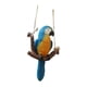 thumbnail image 2 of Figura de loro de jardín, decoración colgante, micropaisaje, lindo pájaro de resina para jardín. Loro azul, 2 of 9