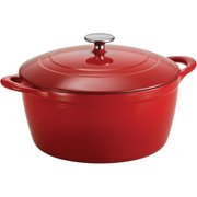 Tramontina 6-Quart Gourmet Cast Iron Covered Dutch Oven, Red