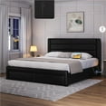 thumbnail image 3 of Renwick King Size Upholstered Platform Bed with Storage Drawers and USB Ports, Adult, Black, 3 of 8