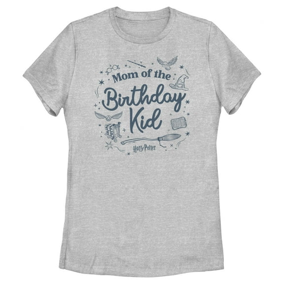 Women's Harry Potter Birthday Kid Mom Graphic Tee Athletic Heather Large