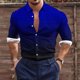 thumbnail image 1 of Blusa y camisa de manga larga con cuello vuelto para hombre, estilo casual, a la moda, con botones estampados, blusa de manga larga con cuello vuelto, camisetas de poliéster para hombre, 1 of 5