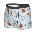 thumbnail image 2 of Wukai Sea Turtle Print Men’s Underwear Breathable Boxer Briefs,&nbsp;Moisture Wicking & Breathable-, 2 of 7