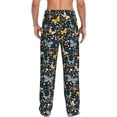thumbnail image 3 of Goofa Flowers Butterfly Printed Soft Pajama Pants for Men, Wide Leg Comfy Casual Lounge Yoga Pants-XX-Large, 3 of 9