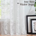 thumbnail image 3 of Juego de 2 cortinas Jubilantex de encaje floral blanco transparente, 132 x 213 cm, 3 of 7