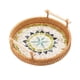 thumbnail image 3 of Bandeja tejida decorativa redonda, moderna y elegante para picnic, ideal para tartas y aperitivos. Pequeño multicolor, 3 of 9