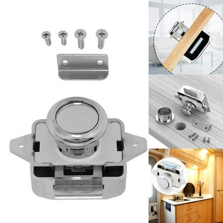 

JINGT Push Button Catch Locks Latch Knobs Drawer Cupboard Cabinet Door Campervan