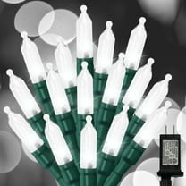 White Christmas Mini Lights, 32.5FT 100 LED Clear Bulbs String Lights with 16 Light Modes, Fairy Lights Plug in for Outdoor Xmas Trees Garland Wreath Holiday Decorations