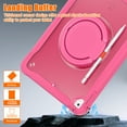 thumbnail image 5 of Nalacover Rugged Case for iPad 5th/6th Gen 9.7", for iPad Air 2/iPad Air Tablet Case with Rotatable Stand & Foldable Handle Grip & Shoulder Strap, Heavy Duty Hybrid Shockproof Case - Rose, 5 of 9