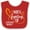 Red and White, variant on Inktastic Worth Fighting for Leukemia Awareness Orange Heart Boys or Girls Baby Bib