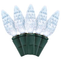 J Hofert LED String Light Set C6 Candle - 70 Bulbs, Clear White Lights, Energy Efficient
