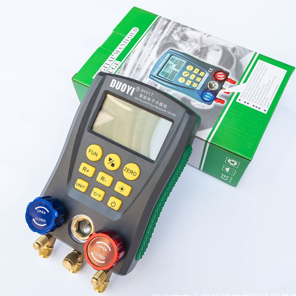 lanema Refrigeration Digital Manifold Gauge Meter HVAC Vacuum Pressure Temperature Test