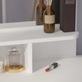 thumbnail image 4 of Vanity Set with 5 Drawers and Shelves, Makeup Dressing Table with Mirror, White, 4 of 7