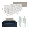 thumbnail image 4 of Sofá Cama De Espuma Sellada Al Vacío 2 Plazas Japandi Tenka Navy Blue, 4 of 6