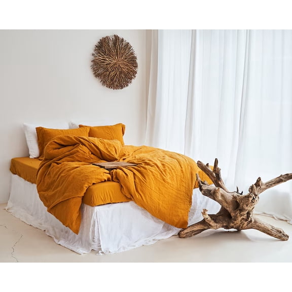 Pavish Export Mustard Yellow Duvet Cover Soft Stonewashed Comforter Wedding Donna Quilt Cover 2 Pillow Case Twin