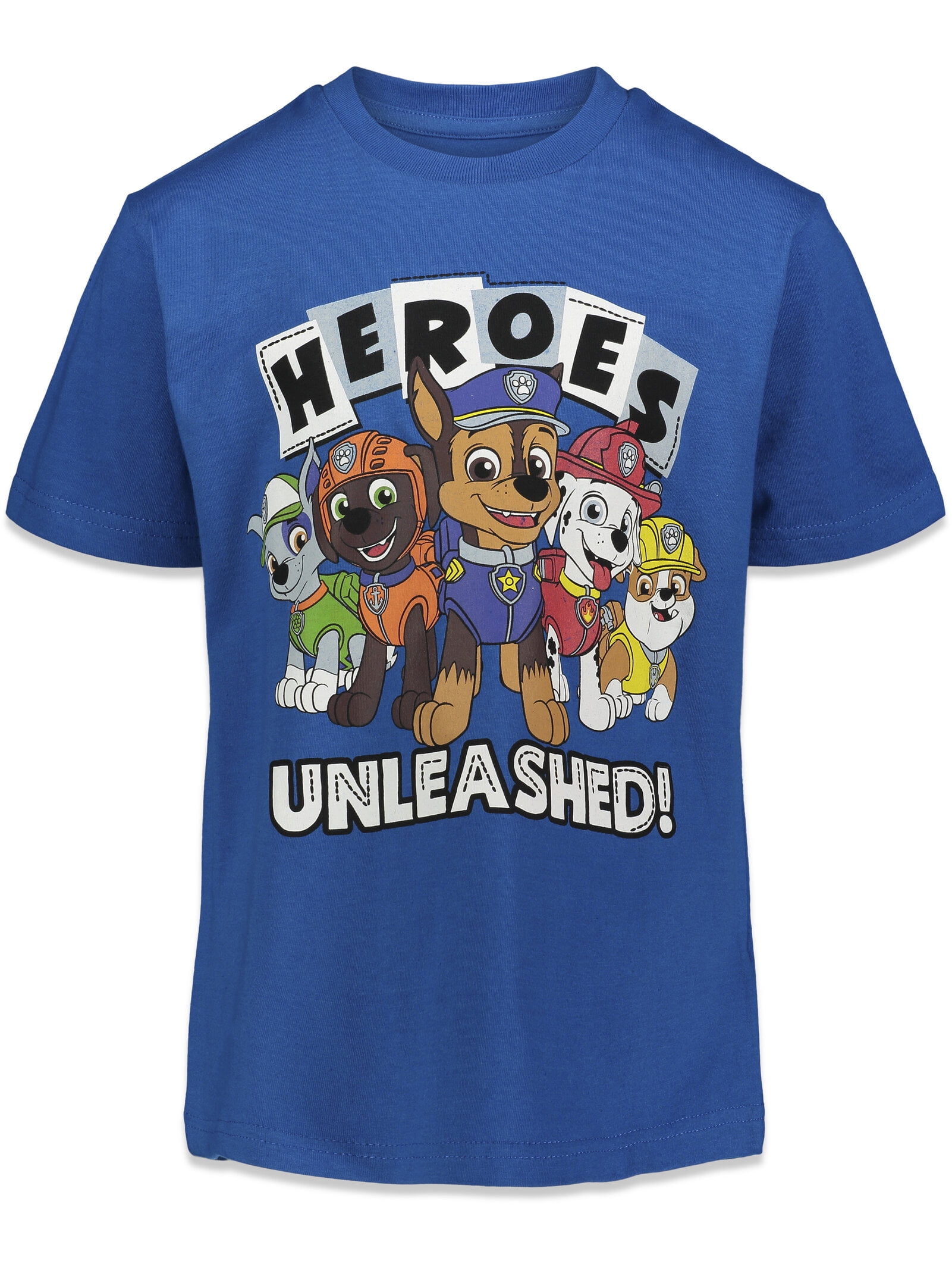 Paw Patrol Chase Marshall Rubble 4 Pack T-Shirts Toddler to Big Kid