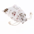 thumbnail image 4 of 12x Bolsa De Arpillera Rústica De Cordón Estampado De Cereza Reutilizable Organizador Para Joyas Regalos Blanco, 4 of 7