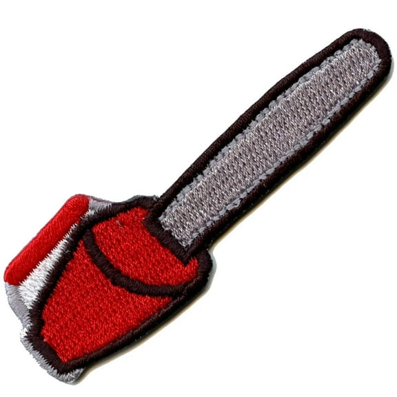 Chainsaw Emoji Iron On Embroidered Patch