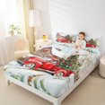 thumbnail image 4 of Feelyou Christmas Farmhouse Truck Twin Sheet Sets, Xmas Tree Twin Fitted Sheet, Teenager Kids Boys Girls Flat Sheet, Luxury Bedroom Decor, 3pcs, 4 of 7