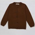 thumbnail image 5 of CAUYDY Western Girls Winter Warm Cardigan Sweater, Long Sleeve Button Knit Back to School Clothing for Kids Brown Sizes 3-4 Years, 5 of 5