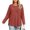 Watermelon Red, variant on Vivianyo HD Women's Plus Size Round Neck Long Sleeve Tunic Top, Curved Split Hem Loose Shirt for Autumn Daily Errands Casual Outings, Sizes L-4XL