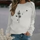 thumbnail image 1 of ICHUANYI Liquidación Moda Mujer Casual Manga Larga Cuello Redondo Impreso Señoras Sudadera Tops Blusa ICHUANYI WER202308230648, 1 of 4