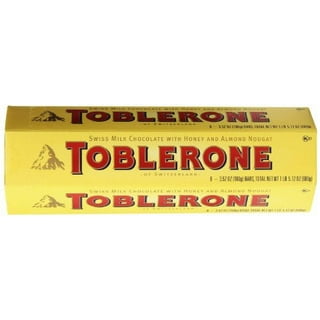 Toblerone Swiss Dark Chocolate With Honey & Almond Nougat, 360g/12.6 oz.  Bar {Imported from Canada}
