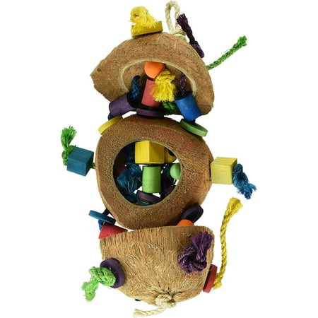 UPC: 0030172088285 | Penn-Plax BA1870 Coconut Kabob with Wood & Sisal Pet Collar