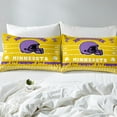 thumbnail image 4 of Erosebridal American Football Sheet Set,Sports Themed Bed Sheets Set Full Size Youth Adults,Football Fans Flat Fitted Sheet,Football Game Sheets with 2 Pillowcases Deep Pockets(Minnesota), 4 of 6