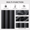 thumbnail image 4 of Juego de cortinas opacas Joydeco, 213 cm de longitud, 2 paneles, 4 of 8