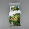 thumbnail image 1 of Ambesonne Exotic Bedding Set 3 Pcs, Oriental Fish Lake Sea, Twin XL, Yellow Green, 1 of 3