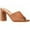 Brown, variant on Women's Chunky Heeled Mule Sandals Low Heel Sandals Single Strap Square Toe Chunky Heeled Sandal