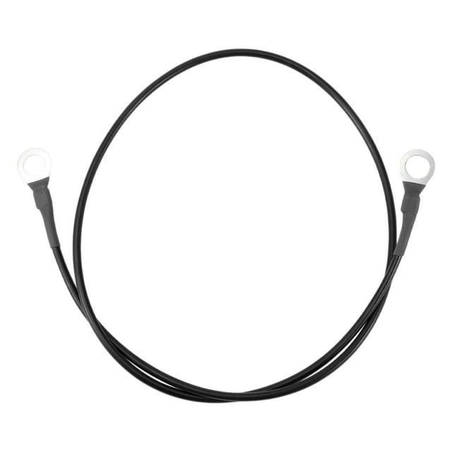 Cable de inversor de batería de 75 cm 12 AWG Cable de batería de 3/8" Cobre estañado Negro OT Tipo 1 Pc