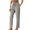 Gray, variant on Capri Pants for Women Straight Leg Plus Size Ankle Pants Drawstring Elastic Waisted Cotton Linen Pants Cropped Trousers,S,