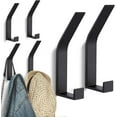 thumbnail image 1 of Modern Wall Hooks (6 Pack) - Black, 1 of 5
