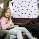 thumbnail image 1 of Cortina de tela para ventana de coche con 2 ventosas | Parasol ajustable para ventana trasera de coche, SUV, minivan y MPV | Funda de tela suave que mantiene a los niños frescos y cómodos, 1 of 5