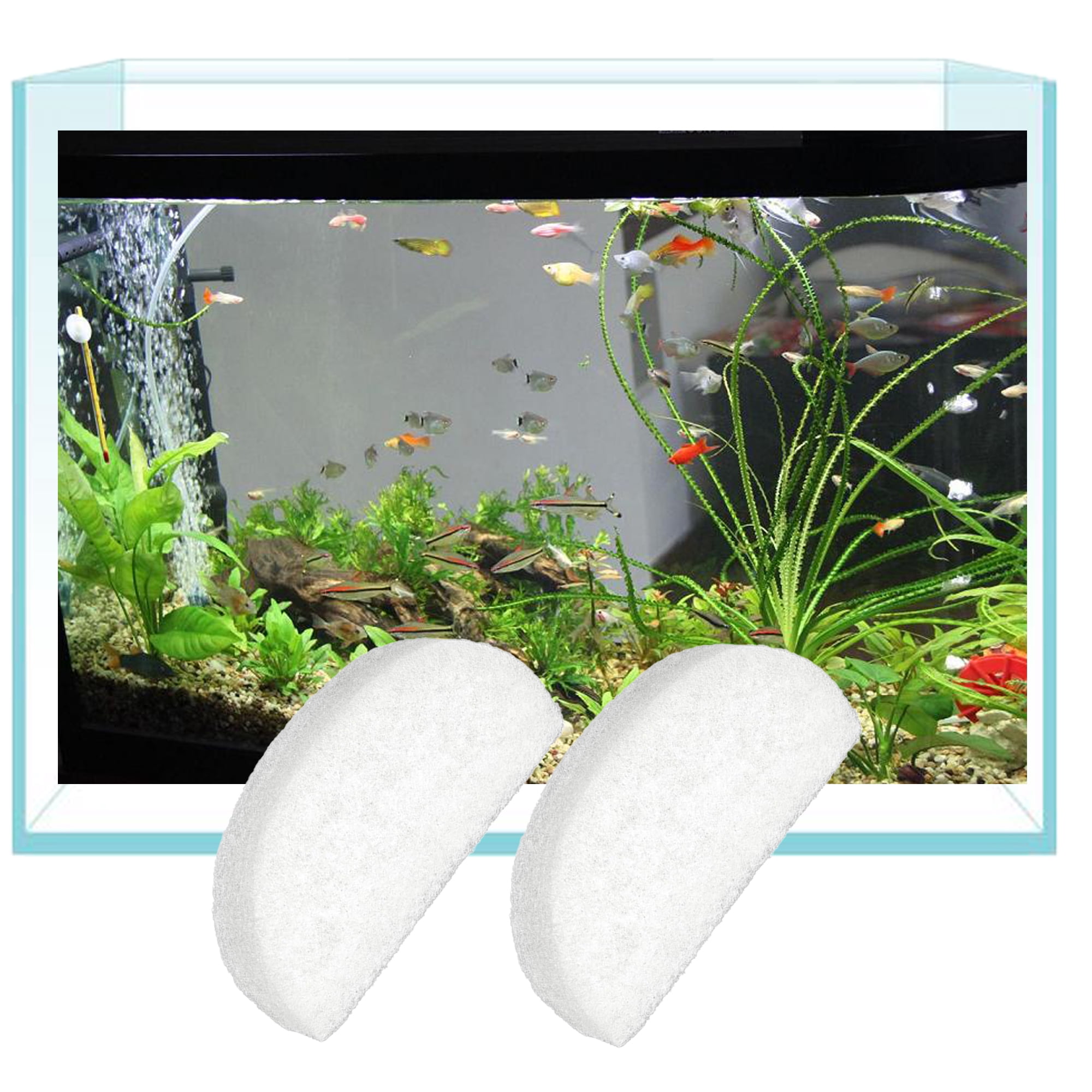 TropicAqua Fine Filter Pads Suitable for Fluval 104,105,106,107,204,205,206,207 Canister Filter Aquarium Bio Sponge(Pack of 16)