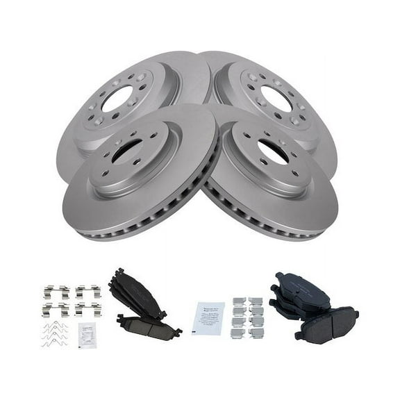 Front and Rear Brake Pad and Rotor Kit - Compatible with 2011 - 2019 Ford Explorer 2012 2013 2014 2015 2016 2017 2018