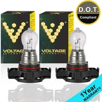 Voltage Automotive PS24W 5202 Standard Headlight Fog Light Bulb Professional Upgrade Polarize White Replacement,1 Pair