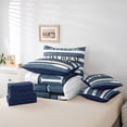 thumbnail image 5 of Homewish Blue White Lodge Cabin Bedding Comforter Set 7-Piece, Enjoy Farm Life King Bedding Sets, Teens Kids Adult Men Reversible Bed Sheets, Luxury Bedroom Decor, 5 of 7