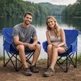 thumbnail image 4 of Sillas Plegables para Camping para Playa Pesca y Exteriores de Lona Impermebale Ligera - Sillas para Exterior Ergonomica con Estructura de Acero y Funda Transportadora Set 4 Sillas, 4 of 7