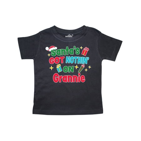 

Inktastic Santa s Got Nothin on Grannie with Christmas Presents Gift Toddler Boy or Toddler Girl T-Shirt