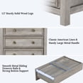 thumbnail image 4 of LGHM 3 Drawer Nightstand with Charging Station Set of 2, 26.7" Large Bedside Table Dresser for Bedroom, Living Room, Gray, 4 of 9