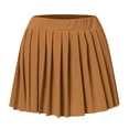 thumbnail image 4 of Sngxgn Women's Basic High Waisted Pencil Short Skirt(Coffee,S), 4 of 5