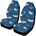 thumbnail image 1 of Juego de 2 Fundas para Asientos de Coche ABPHQTO Blue Ocean Wave Protector Universal, 1 of 3
